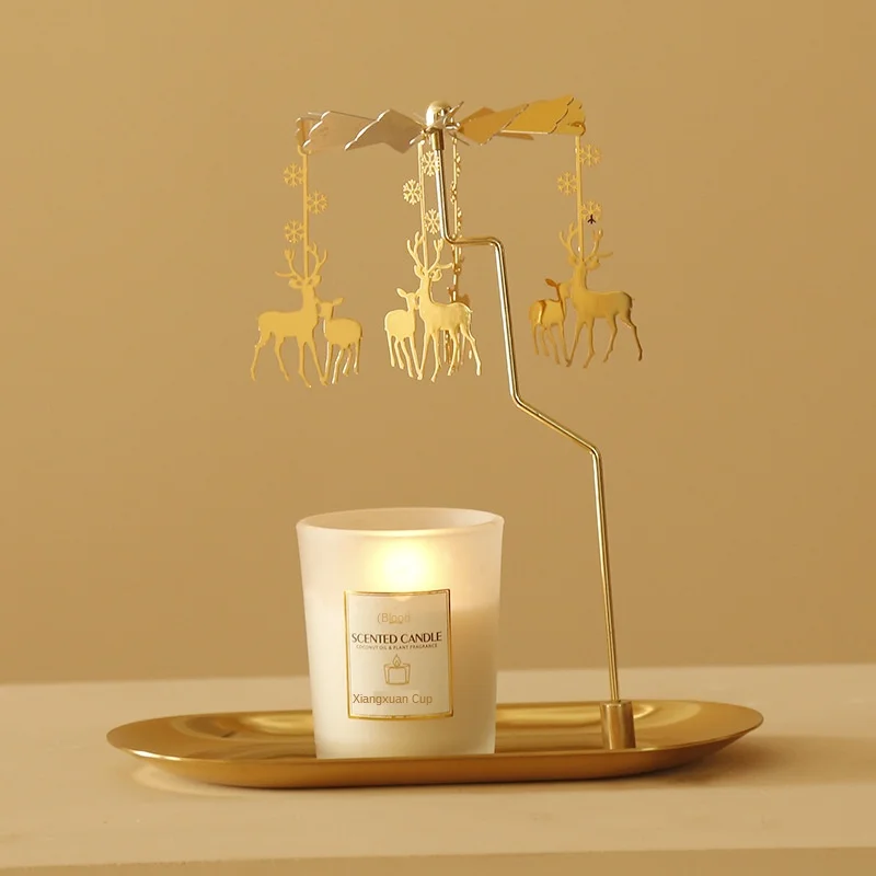 Mados asmenybės plokštelės sukasi Žvakidė struktūra stabili aromaterapija žvakės romantiškas jodinėjimas žibintų Europos vėjo malūnas crea