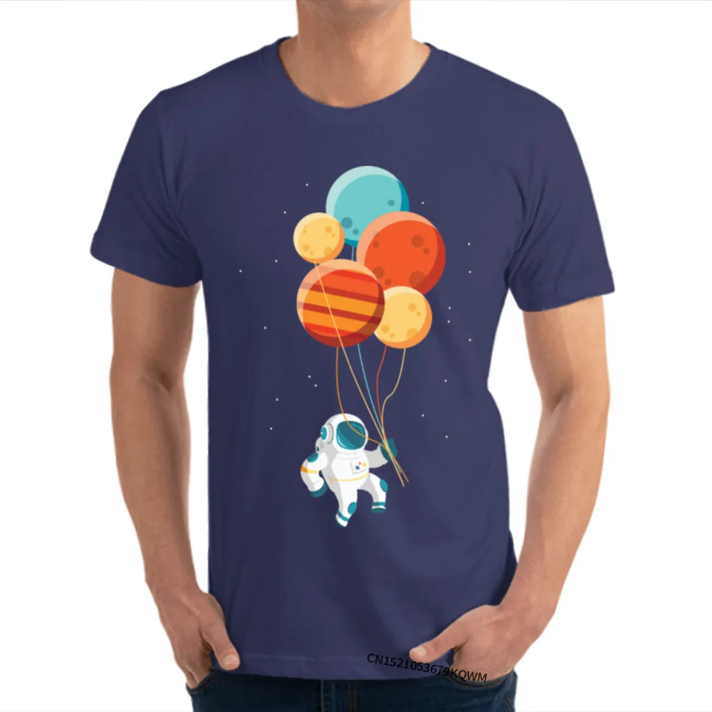 Visatoje Plaukioja Astronautas Juokinga Dovana Šeimos Paplitęs Individualų Topai Marškinėliai, O-Kaklo, Medvilnės Marškinėliai Vyrams Europoje T-shirts