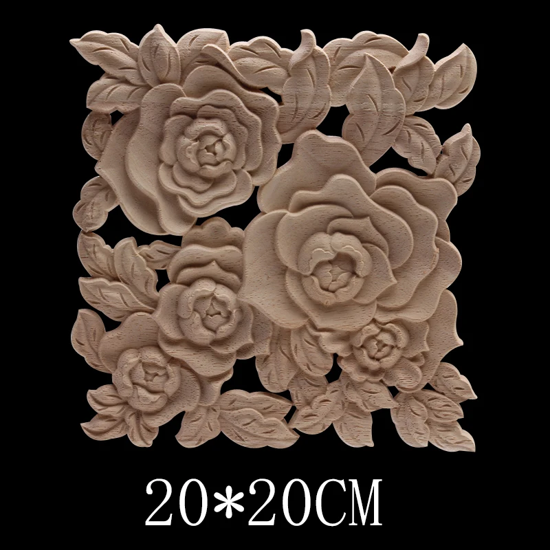 Dekoratyviniai Šiuolaikinės Unpainted Raižyti Gėlių Lapai Ovalo Formos Gėlių Gumos Medienos Kampe Kabineto Langą Medienos Decal Kaulo, Medžio Aplikacijos
