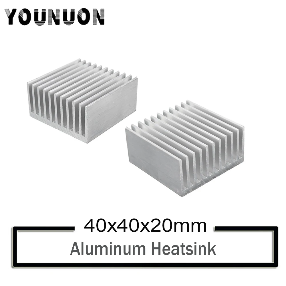 10vnt YOUNUON 40mm heatsink 40x40x20mm LED Aliuminio Heatinks CPU GPU Kortelės Aušinimo Radiatorius Šilumos Kriaukle Heatsink