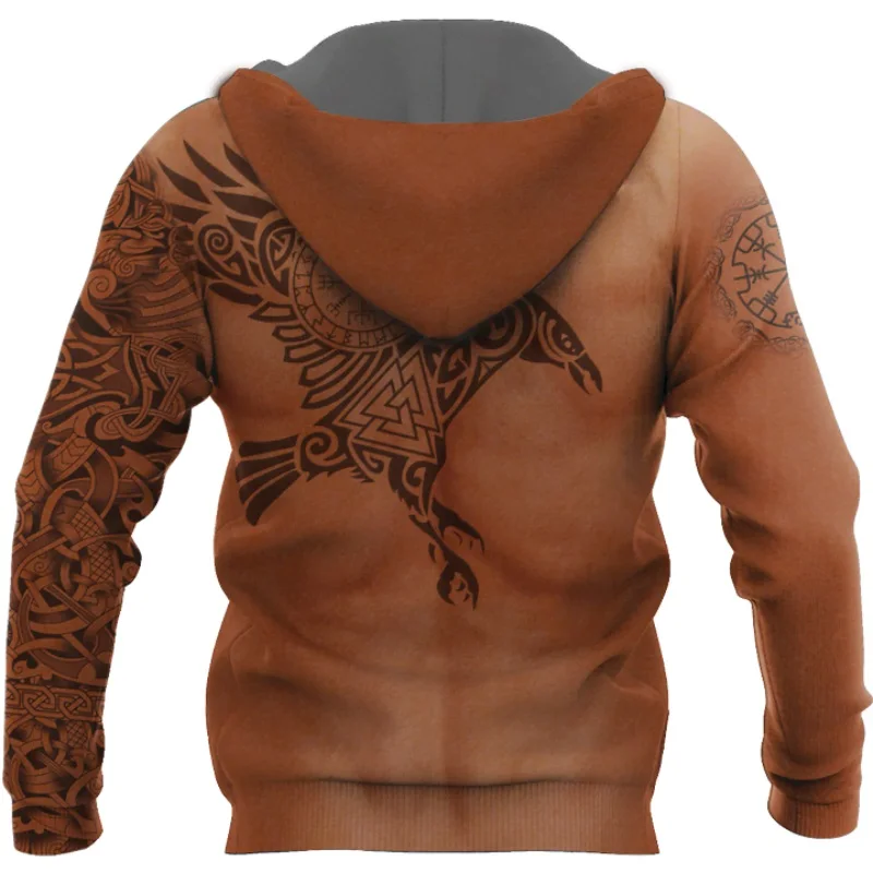 Vikingai - Varną iš Odin Tatuiruotė 3D Atspausdintas Vyrų hoodies Harajuku Mados Gobtuvu Palaidinukė Rudenį Unisex hoodie Lašas laivybos