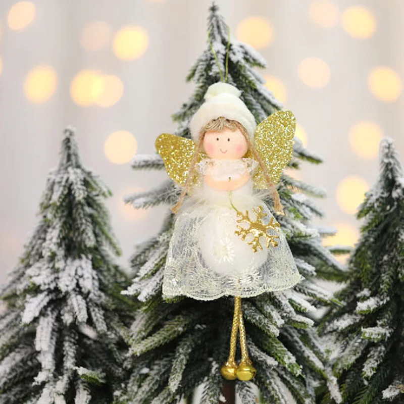 Sparno Angelas Kalėdų Kabo Pakabukas Ornamentu Auksas, Sidabras Snaigės Eglutė Kalėdinė Dekoracija Namų Dekoro Šalies Prekių