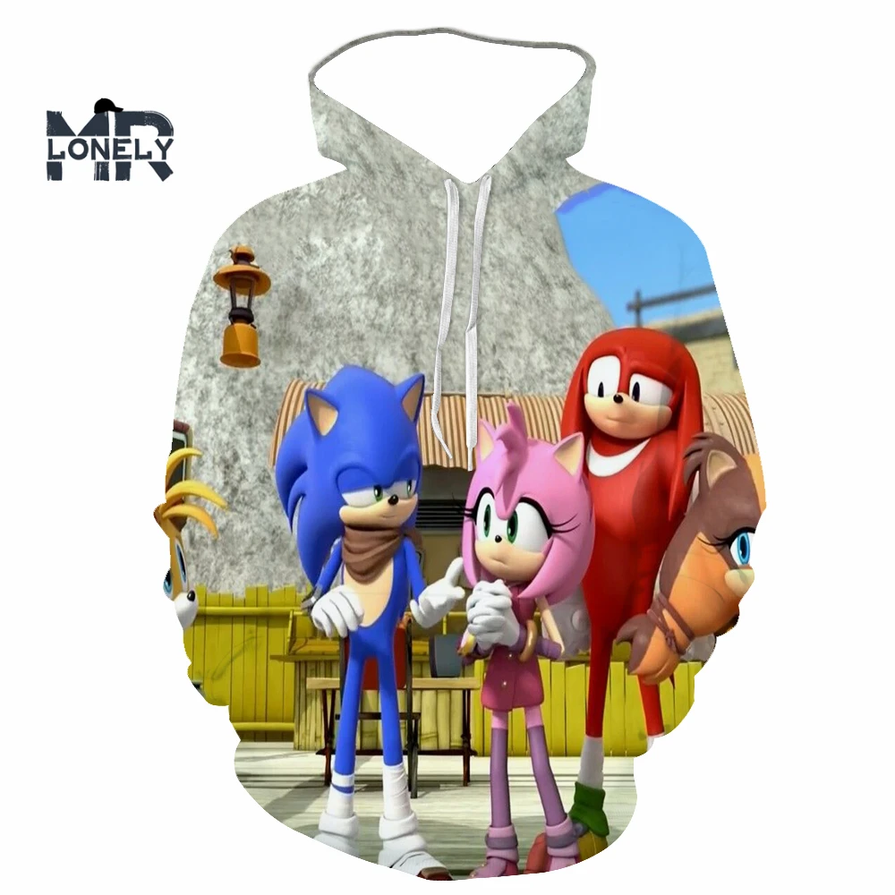 Žiemos Juokinga 3D Vyrų Hoodies Anime Sonic The Hedgehog Hoodie Palaidinės Streetwear Moterims/Vyrams/Berniukas/Mergaitė Negabaritinių Hoodie