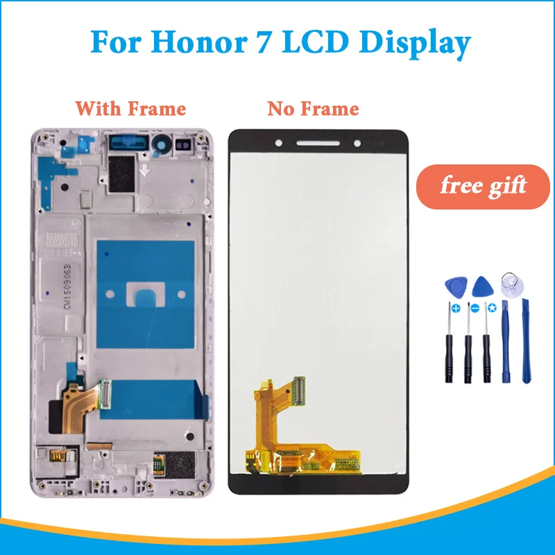 5.2 colių HUAWEI Honor 7 LCD Ekranas Jutiklinis Ekranas skaitmeninis keitiklis su Rėmu PLK-TL01H PLK-L01 PLK-UL00 PLK-AL10 LCD Asamblėja