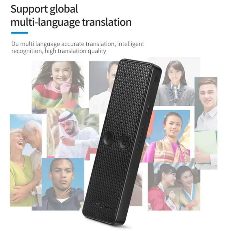 Įkrovimo Nešiojamų Pažangaus Voice Kalbos Vertėjas Dvipusis Realiu Laiku 68 Multi-Kalbos Mokymosi Keliaujate Verslo Susitikti