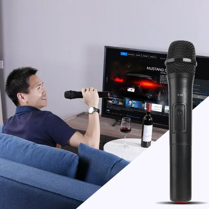 V10 Smart Bevielis Mikrofonas 261.80 MHz Namuose, Šaliai, Rankinės Mic su USB Imtuvas Karaoke Studiją Radijo Kalbos Garsiakalbis