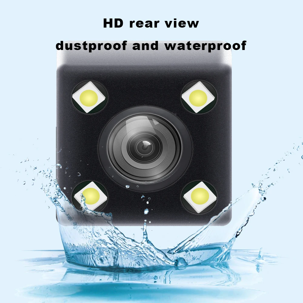 Xonrich Automobilio Galinio vaizdo Kamera Universalios Atsarginės automobilių Stovėjimo aikštelė Kamera 4 LED Naktinio Matymo Vandeniui 170 Platus Kampas, HD spalvotą Vaizdą