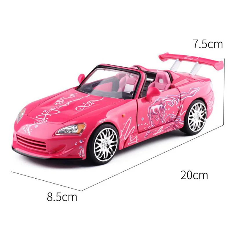 20CM Mastelis 1:24 Metalų Lydinių Rožinė S2000 Greitai F2 Lenktynių Automobilių Kelių Modelis Diecast Transporto priemonės, Žaislai, Vaikams, dovanų Kolekcija