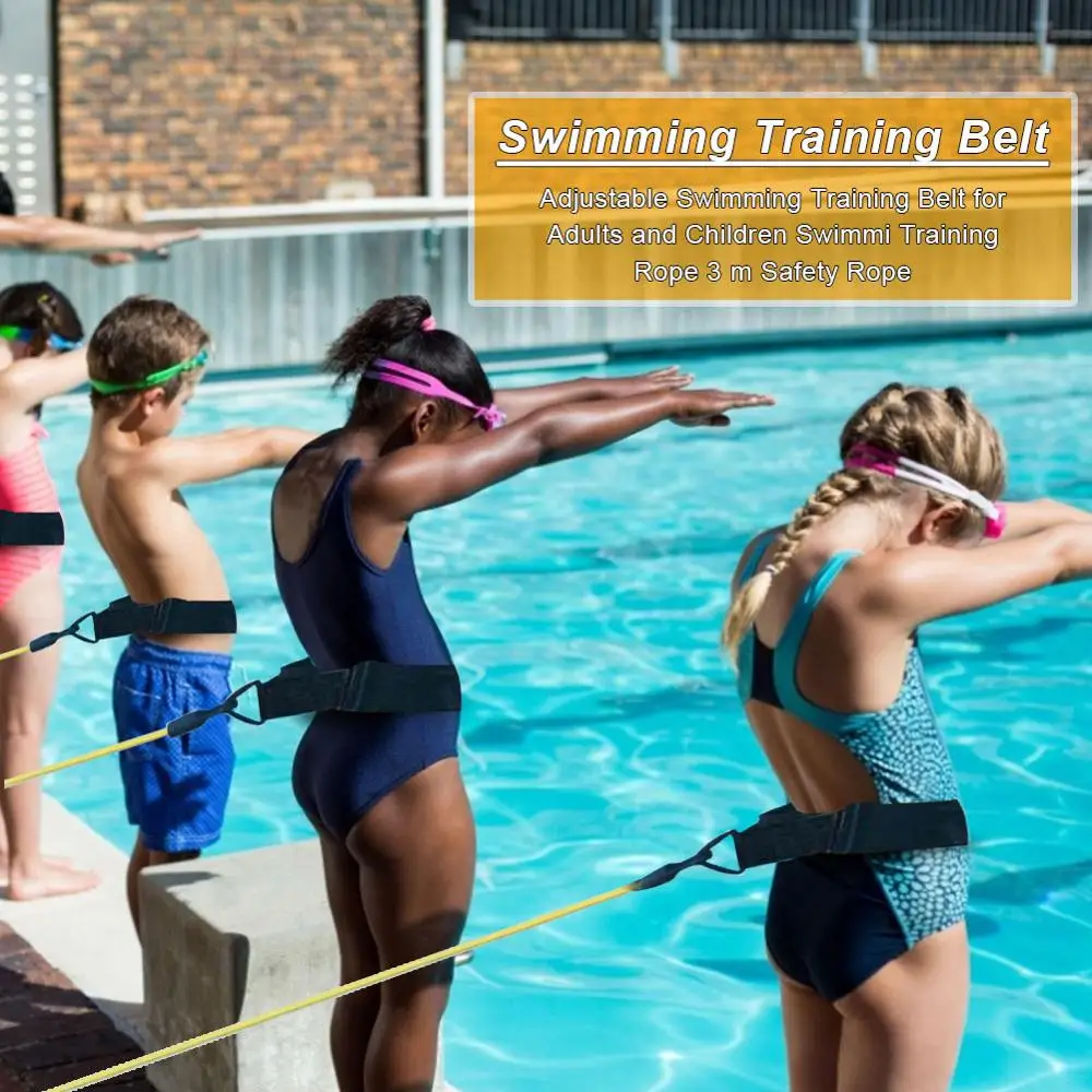 Reguliuojamas Plaukti Mokymo Atsparumas Elastingas Diržas Plaukimo Exerciser Saugos Virvė, Baseinas Įrankiai Didmeninė Greitas pristatymas