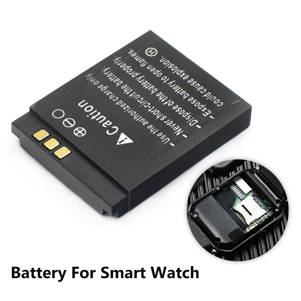 Originalus Li-ion Baterija 3.7 V 380MAH Smart Watch Baterijos Pakeitimas, Baterijos Smart Žiūrėti dz09 A1 V8 X6
