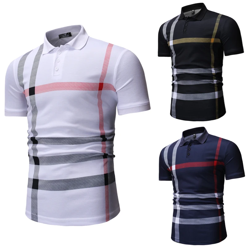 YASUGUOJI naujas 2019 m. vasarą trumpomis rankovėmis polo marškinėliai vyrams, Smart Casual striped polo marškinėliai oficialų puerto rikas polo para hombre