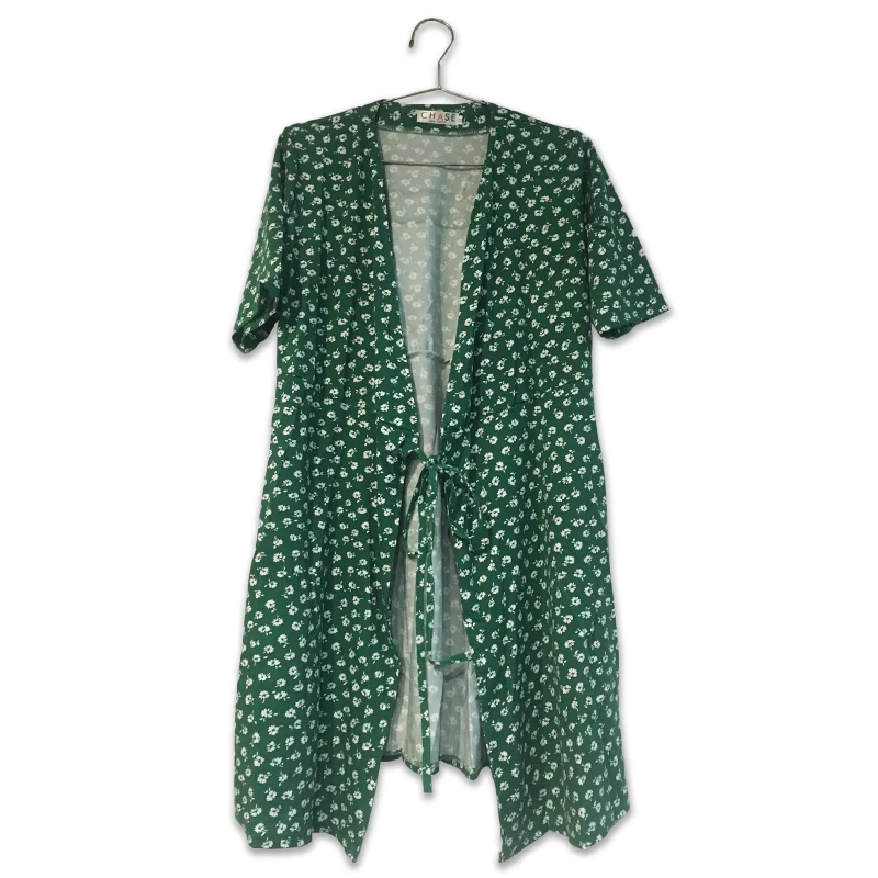 HStar 2020 Trumpas Rankovės Wrap Suknelė Elegantiškas Moteris, Žalia Gėlių Suknelės Derliaus Paplūdimio Boho Bohemijos Linijos, Moteriška Suknelė