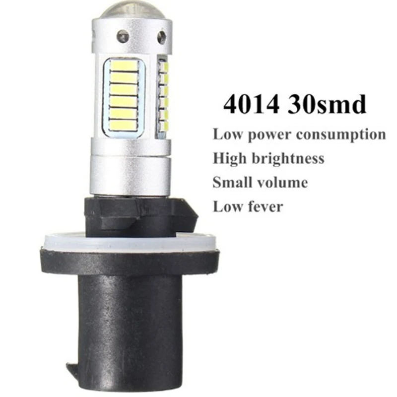 2vnt Super Ryškus LED H1 H3 Lemputę 30 4014SMD Automobilio Rūko Žibintai 6500K Balta Vairavimo Dieną Veikia Lempos Lemputes Automobiliams