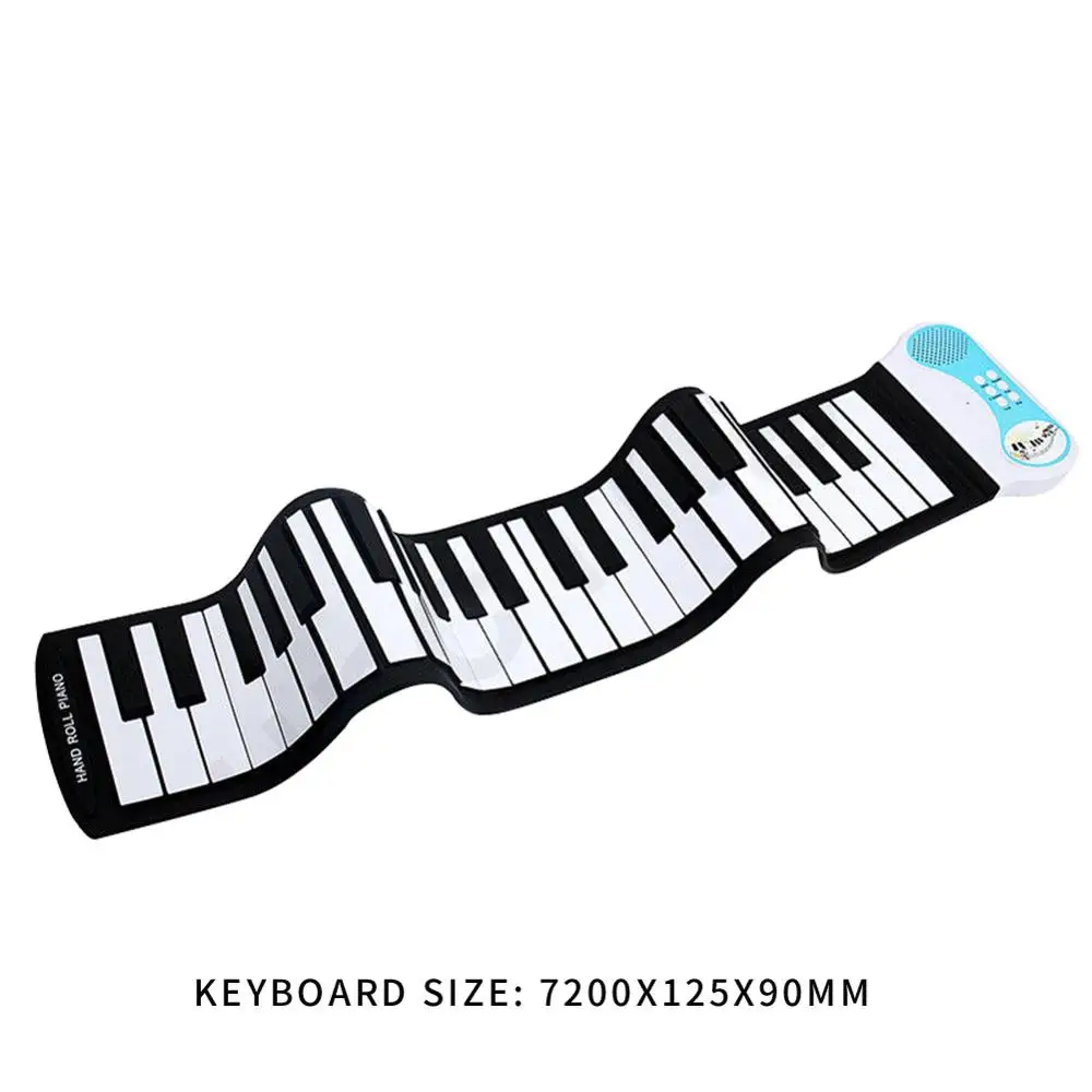 37 Klavišus Lankstus suristi Fortepijonas Silikono Elektroninių Minkštas Klaviatūros, Fortepijonas, be Baterijos, Nešiojamų Rankų Valcavimo Muzikos Instrumentas
