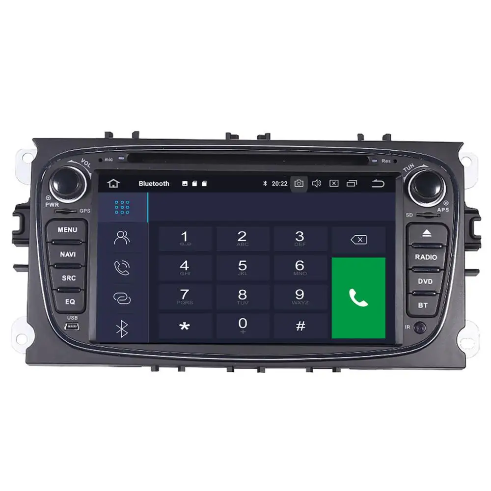 2 din stereo imtuvas-Automobilio radijo Focus 2 Android10.0 automobilio DVD grotuvas GPS multimedijos magnetofonas GPS Navigacijos Built-in DSP