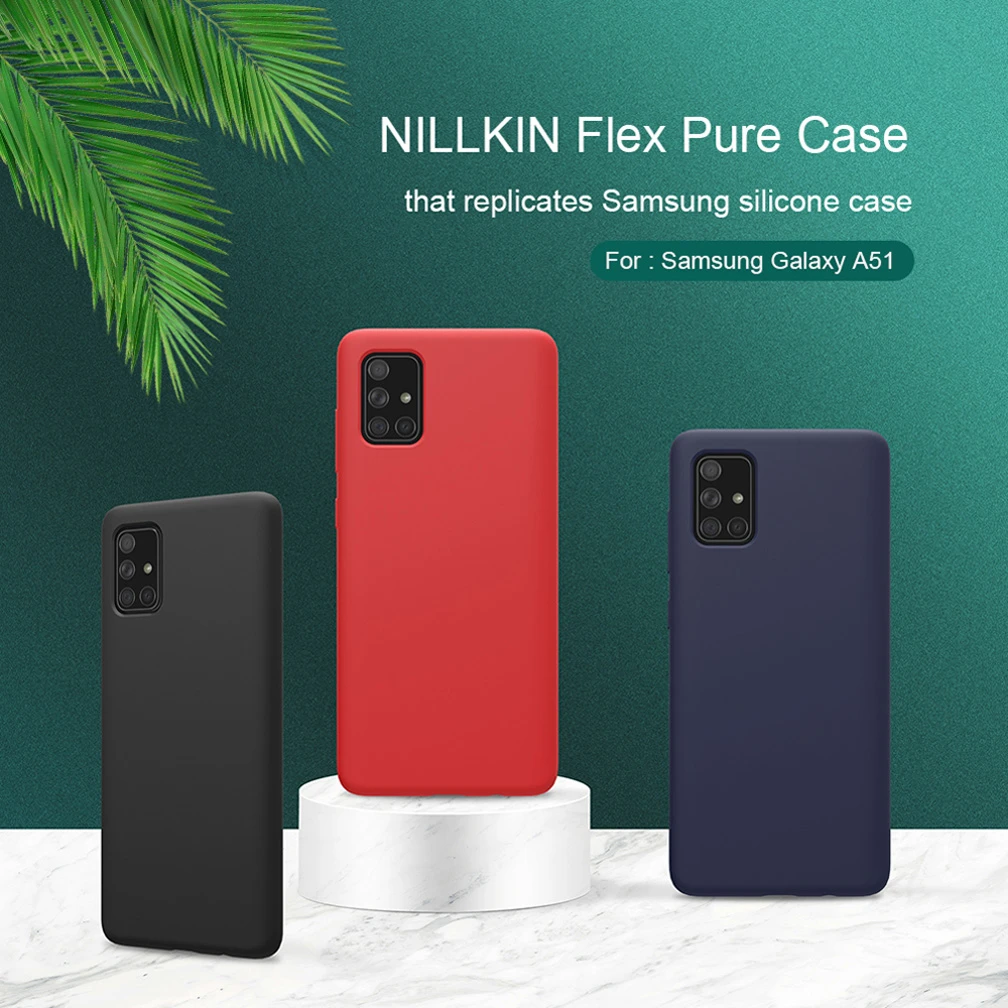 Samsung Galaxy A51 Flex grynas atveju Nillkin minkšto silikono anti-fingerpringt TPU Guminis Telefono apvalkalas galinio dangtelio Samsung A51
