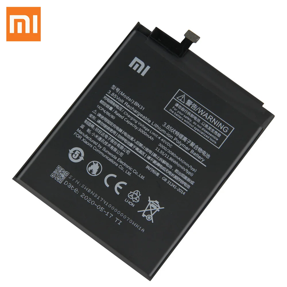 Xiao Mi Originalią Bateriją BN31 BN20 BM49 BM4E Už Xiaomi Mi 5X Mi5X A1 Redmi Pastaba 5A Mi 5C Mi Max Mi Pocophone F1