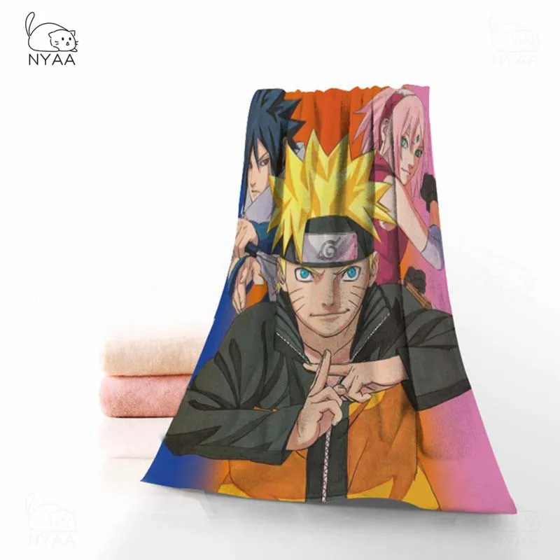 Custom Anime Naruto Mados Vonia Rankšluostį Washcloth Namų Tekstilės Kelionės Ranka Veidą Rankšluosčiu Mikropluošto Vonios Rankšluosčiais Suaugusiems