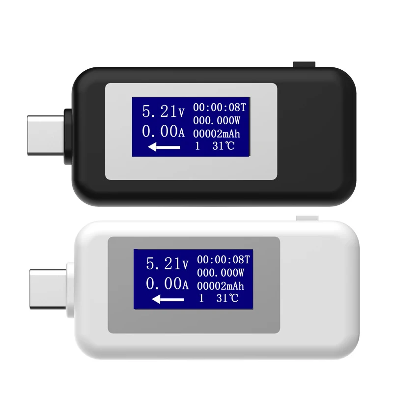 Tipas-c Testeris USB Testeris DC Digital Voltmeter Įtampa Srovės Matuoklis Ammeter Detektorius Maitinimo Banko Įkroviklio Indikatorius Voltmeter