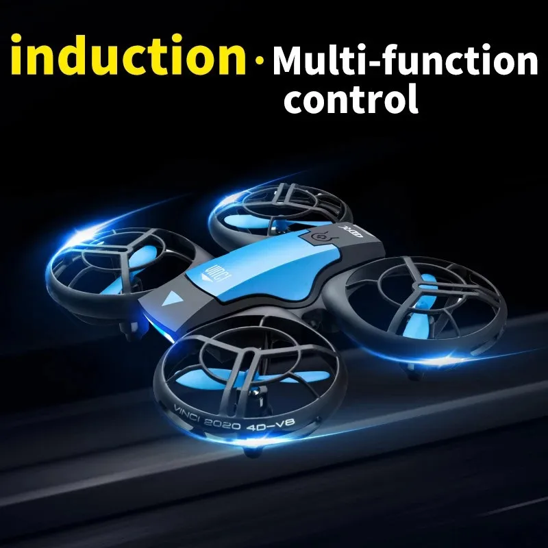 V8 Mini Drone 4K 1080P HD RC Quadcopter WiFi Fpv Tranai Oro Slėgio Aukščio Laikyti Juoda RC Sraigtasparnis UAV Orlaivių Žaislas Vaikams