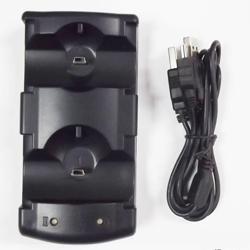 2in1 USB Dual Dvigubo Apmokestinimo Stotis Įkroviklio Stovas Dock for PS3 Move Controller Karšto