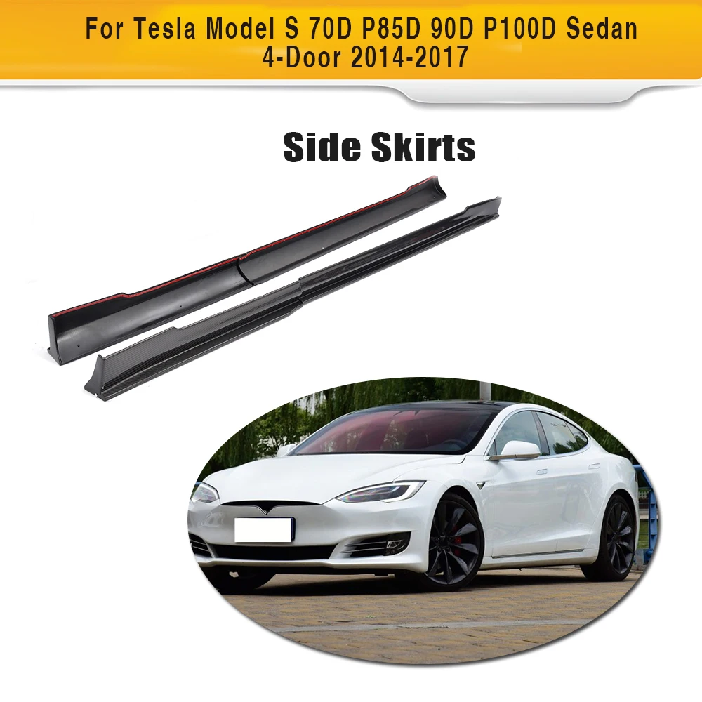 Anglies Pluošto Automobilių slenksciai Bamperis Lūpų Prijuostės už Tesla Model S 