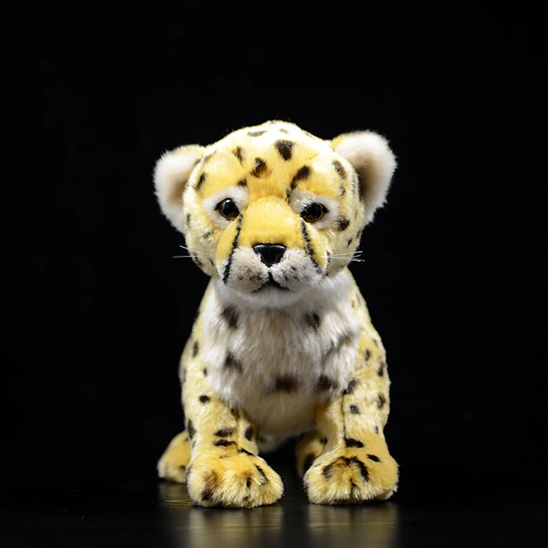 Tikroviška Modeliavimas Nuolatinis Cheetah Įdaryti Pliušinis Žaislas Mielas Minkštas Geltonas Indija Acinonyx jubatus Lėlės Gimtadienio Dovana Vaikams Modelis
