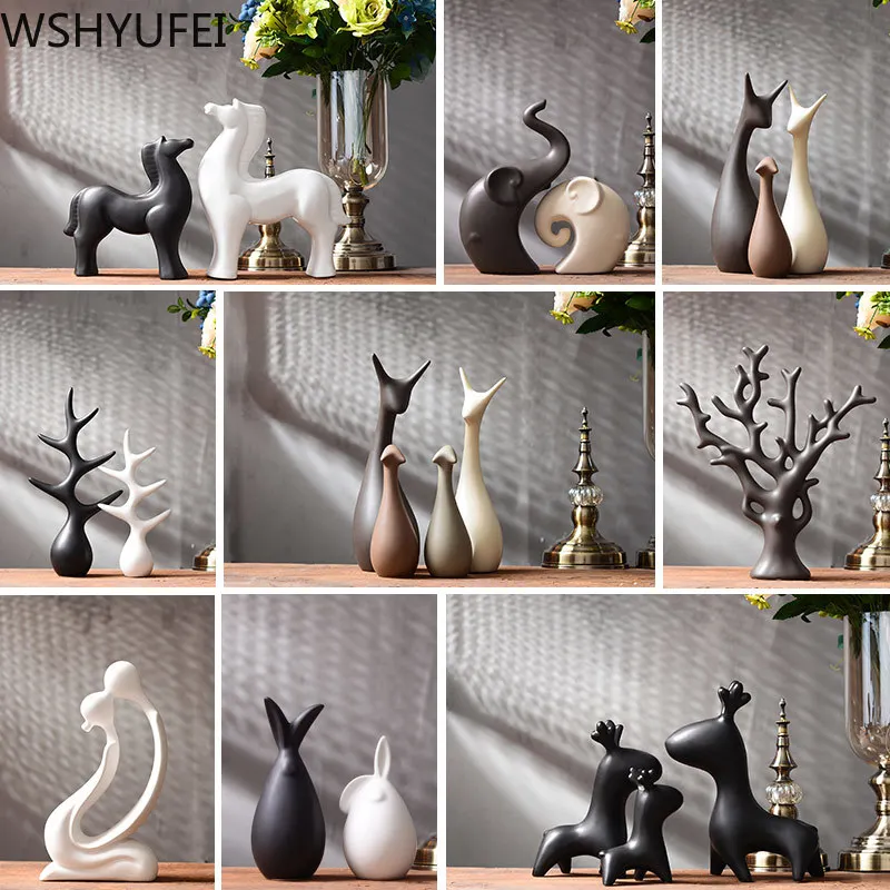 Paprasta Šiuolaikinės Keramikos Figūrėlės Svetainės Ornamentas, Namo, Buto Apdailos Amatų Biuro Kavos Priedai Vestuvių Dovana