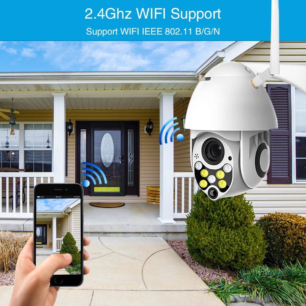 IP Kameros, Lauko VAIZDO Kameros WIFI Mini Speed Dome Kamerų 1080P Home Security Auto Stebėjimo, IP Kamera, WI-fi, Vaizdo IR Surveilance