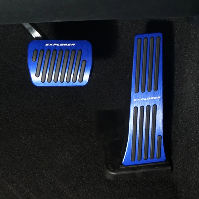 Aliuminio Lydinys Automobilio Akceleratoriaus Pedalas Dujų Stabdžių Pedalus Kojos neslidus Lipdukas Padengti Ford Explorer 2020 2021 2vnt