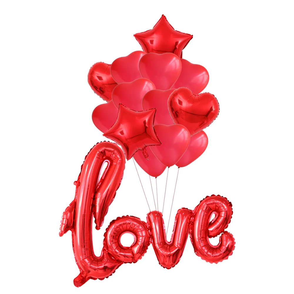 1set Meilės Balionai Širdies Oro Helio Balionas Romantiškas Valentino Diena, Jubiliejus, Vestuves Apdailos Prekių Balionu