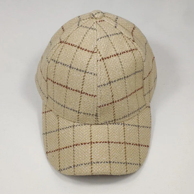 Reguliuojamas pledas tvido derliaus vyrams bžūp šalies beisbolo kepurę dark grey lt.rudos smėlio spalvos