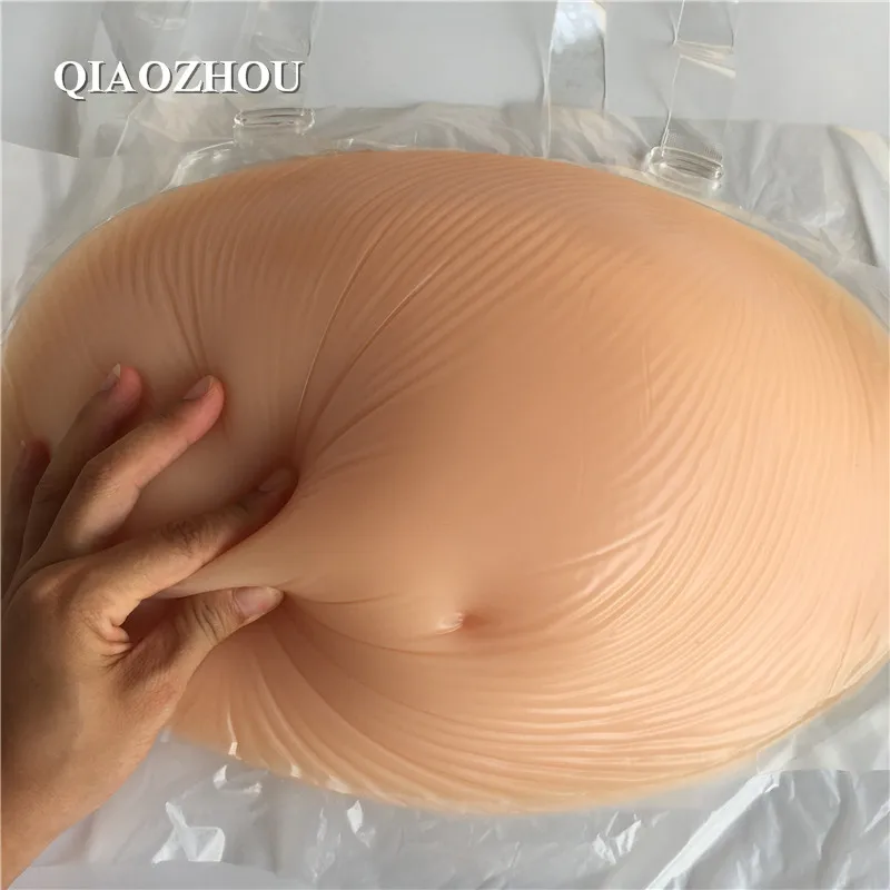 Didelis 8~10 mėnesių, 3000g silicio pilvo už melagingą nėštumo cosplay judėti prekėms, lipni stabili