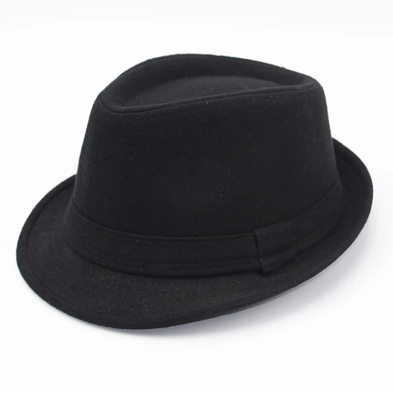Britų Stiliaus Trumpas Kraštų Džiazo Kepurės Skrybėlės Mados Vilnos Veltinio Fedoras Trilby Skrybėlę kietas panama oficialų bžūp vyrams, moterims, unisex