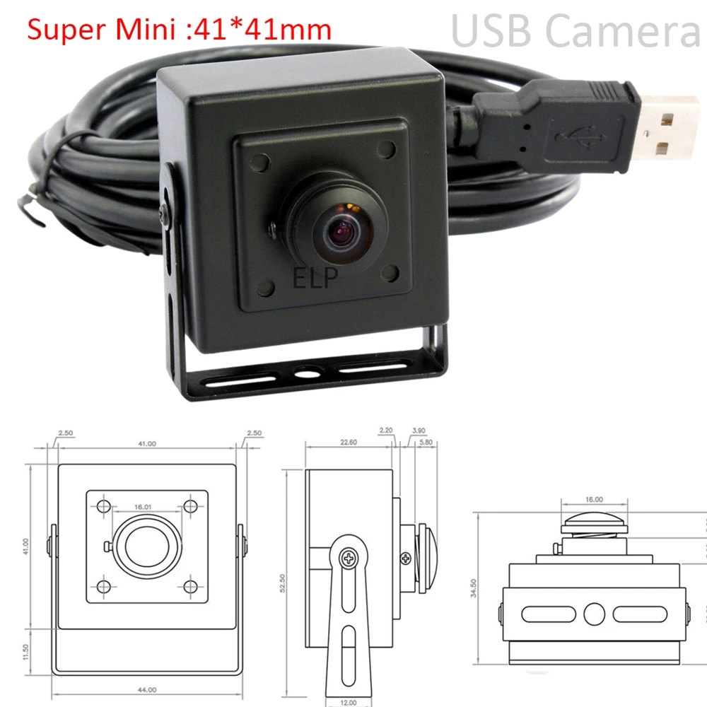 ELP Nemokama Vairuotojo USB2.0 Kamera Plug and Play 120fps CMOS OV2710 Spalva Full HD Kamera Modulis Platus Kampas 180 laipsnių