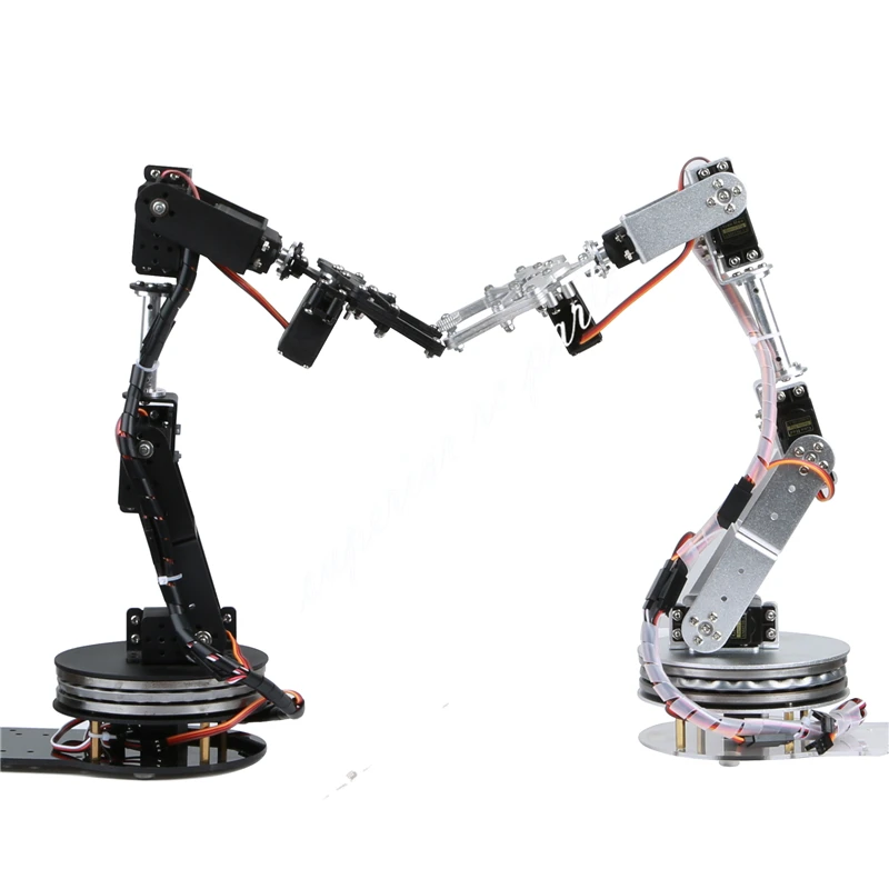 Arduino Robotas 6 DOF Aliuminio Gnybtas Letena Mount Mechaninė Roboto Ranka Actuators Metalo Servo Ragų su Pasukti Flanšas Bazė 20 proc. nuolaida