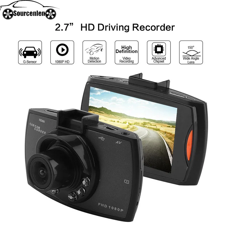 Automobilių DVR Kamera Full HD 1080P 140 Laipsnis Dashcam Vaizdo Registratoriai Automobiliams, Naktinio Matymo G-Sensorius Brūkšnys Cam