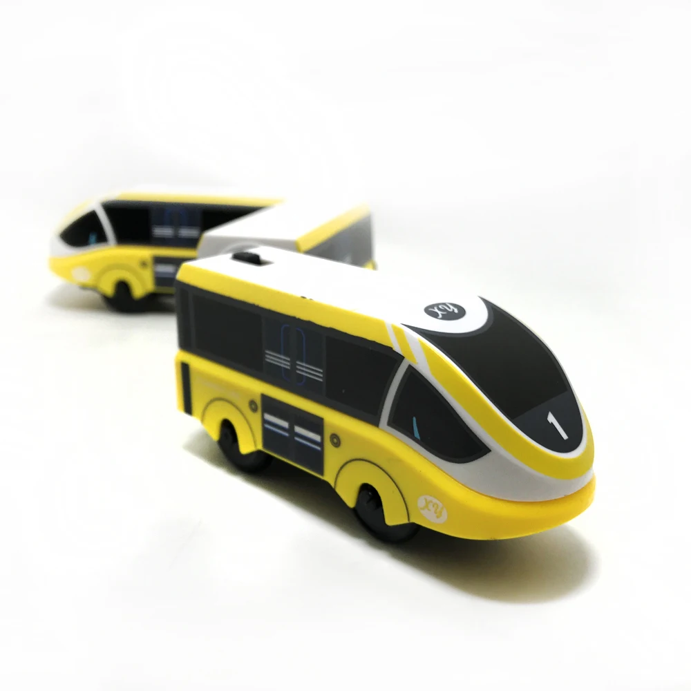 W-12 Nemokamas pristatymas geltonas Žaislas Traukinio Elektros Magnetinių Lokomotyvų Suderinama Geležinkelių Žaislas Traukinio Mediniai Lane Nustatyti NAUJĄ Dovanų