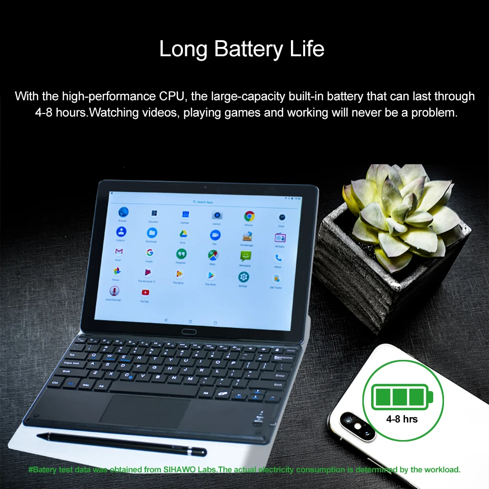 10.6 Colio 8GB RAM 256 GB ROM Android 8 Tablet PC MTK 6799 Gel X30 Deka Core 4G LTE Ryšio Telefono 2560*1600 Ultra Slim 2in1 Tablečių
