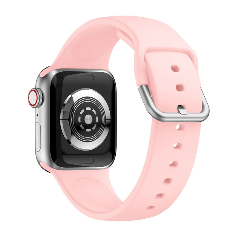 Silikono Watchband Apple Watch5/4/3/2/1 Pakeitimo Rankogaliai 38/40/42/44mm Dirželiai Sporto Kvėpuojantis Juostų Priedai