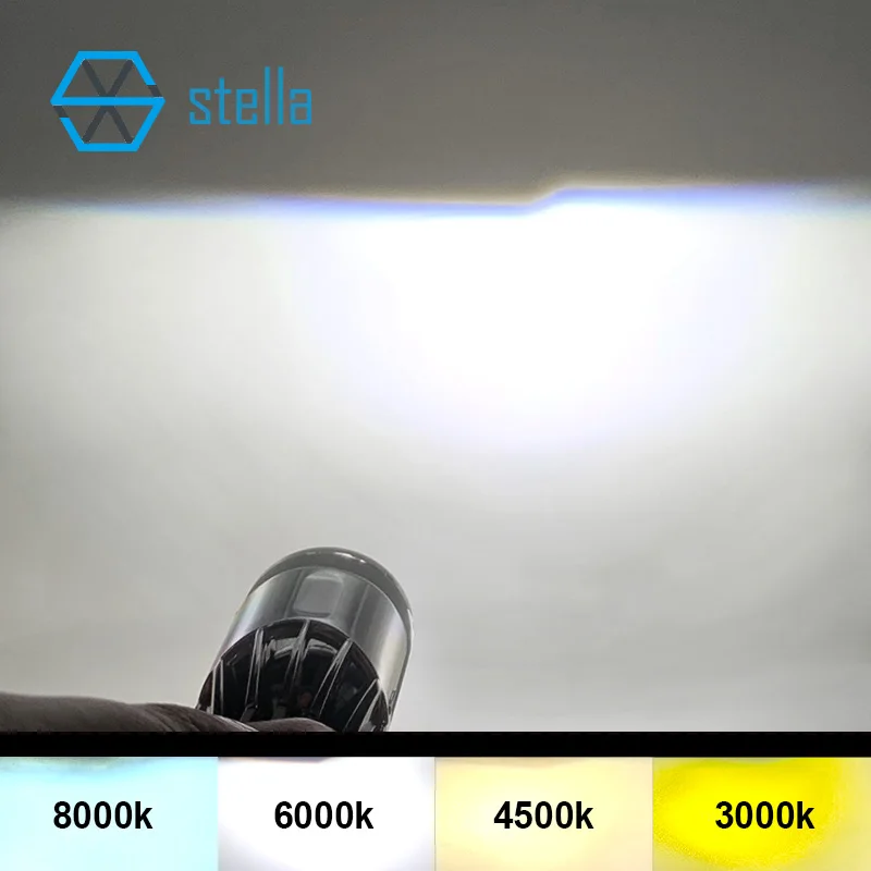 Stella auto mini H4 H7, led objektyvas žibintų lemputės projetor žibintas artimųjų šviesų aukštos pluošto ledo lempa auto 55w 5500k balta šviesa
