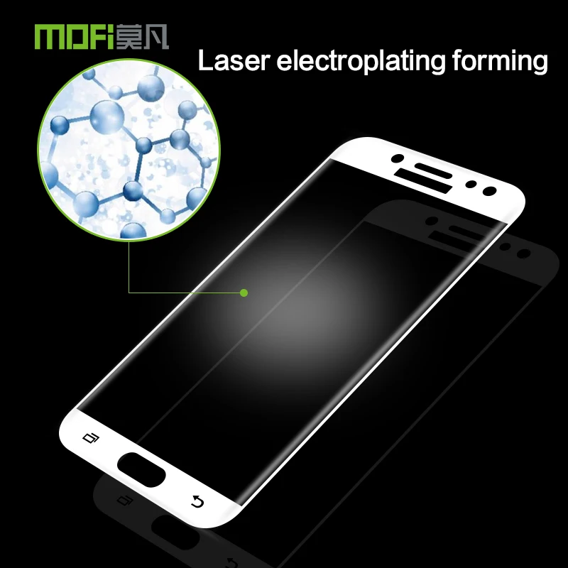 Samsung Galaxy J7 2017 Grūdintas Stiklas Originalus MOFi 3D Išlenkti Visiškai Padengti Apsaugine Plėvele, Skirta 