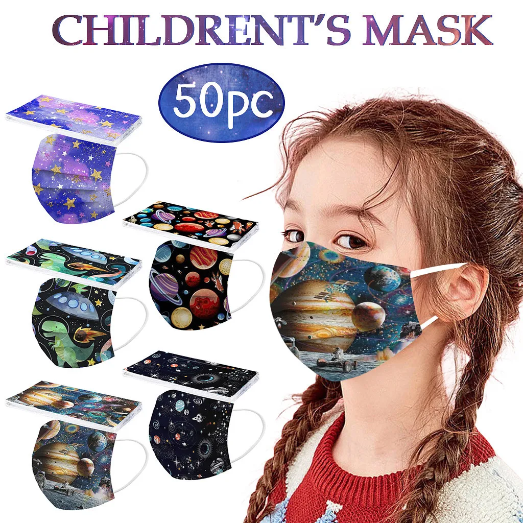 50PCS Vaikų Kaukė Kosmoso Vienkartiniai Aukštos Kokybės Kaukė Industriay Lankelis Masque Veido Kaukė Mascarillas veidui