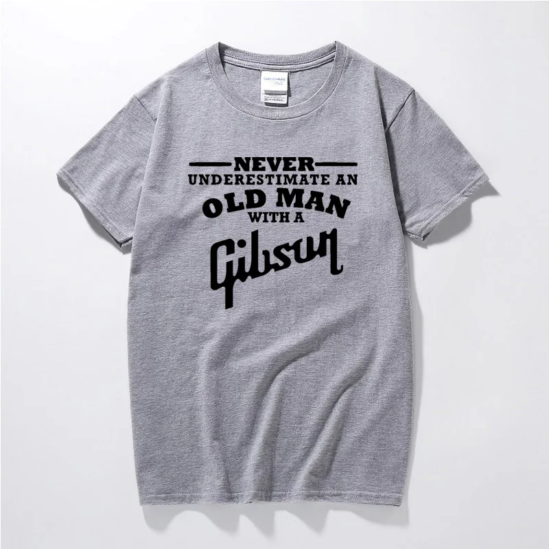 Gibson Gitara nenuvertinkite senuku T Shirt Mens Viršuje Streetwear Mados Medvilnės trumpomis Rankovėmis T-shirt