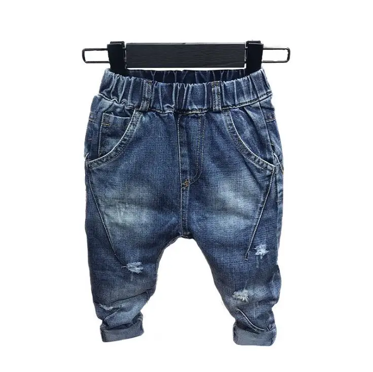 Džinsai berniukui kelnės vaikų džinsai retro mėlynos vientisos spalvos, vaikams, džinsinio audinio pavasario atsitiktinis kelnės vaikiškos kelnės tinka 2-7years