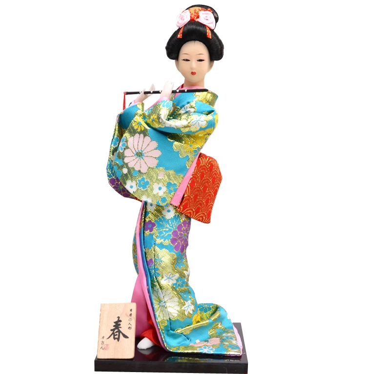 30cm Japonijos Puikus Geiša Figūrėlės Lėlės su Gražus Kimono Naujas Namas Biuro Apdailos Miniatiūros Gimtadienio Dovana ZL211