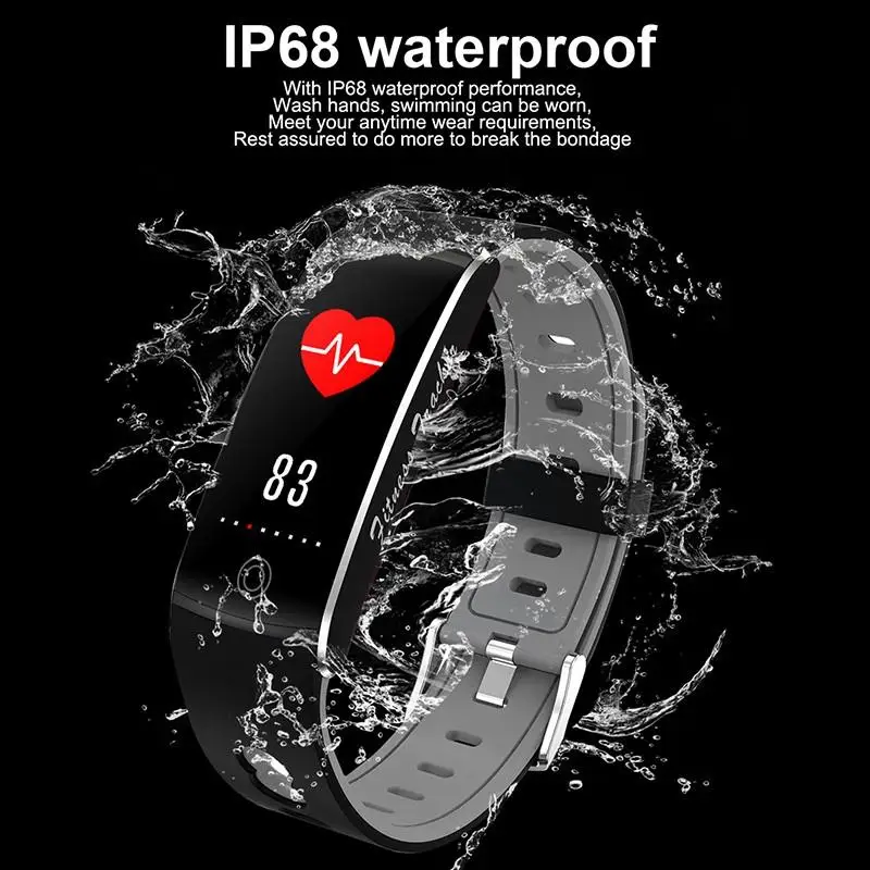 2021 Naują Kūno Temperatūra Stebėti Smart Rankogaliai IP68 Vandeniui Plaukimo Sporto Apyrankę Signalizacijos Širdies ritmo Sveikatos Smart Intervalai