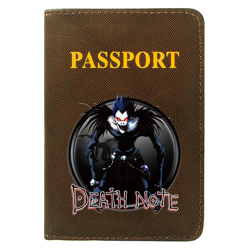 Kietas Death Note, Animacinių filmų Simbolių Spausdinimo Moterys Vyrai Paso Viršelio Pu Oda Kelionės ID Kredito Kortelės Turėtojas Kišenėje Piniginės Krepšiai
