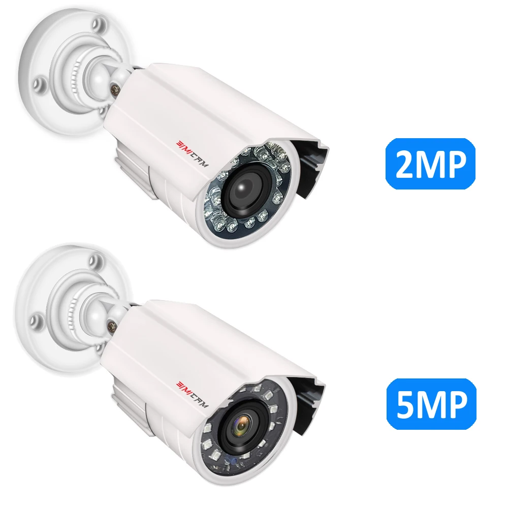 5MP 2MP, Analoginis HAINAUT Vaizdo Stebėjimo Kamera NTSC/PAL Kulka Metalo Vandeniui CCTV DVR Kamera, Naktinio Matymo Saugumo Priežiūra