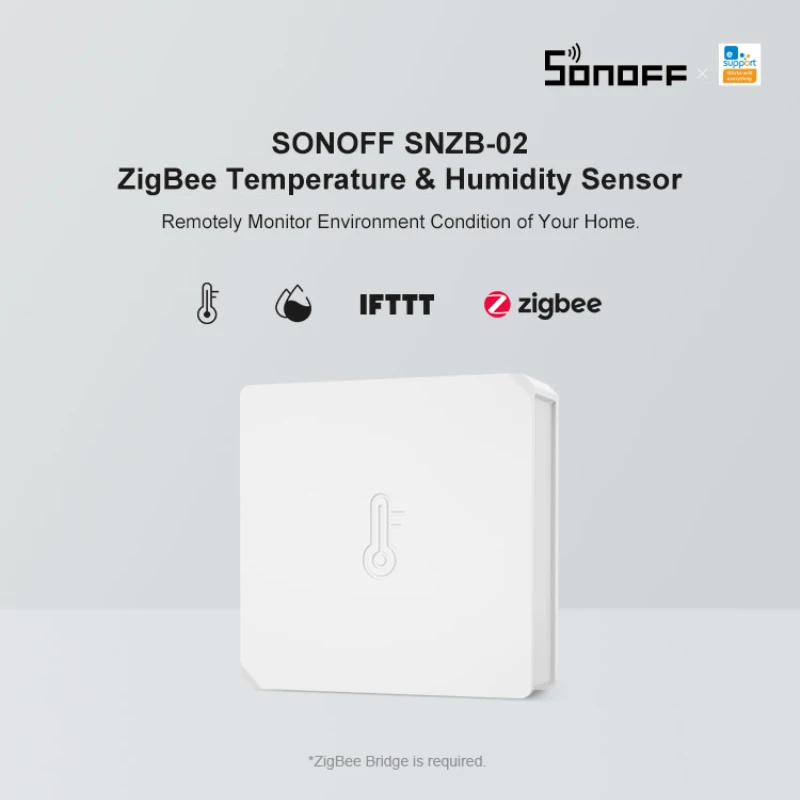 4pcs SONOFF SNZB-02 ZigBee Temperatūros Ir Drėgmės Jutiklis Realiu Laiku LowBattery Pranešimo Darbai SONOFF ZigBee EWeLink APP